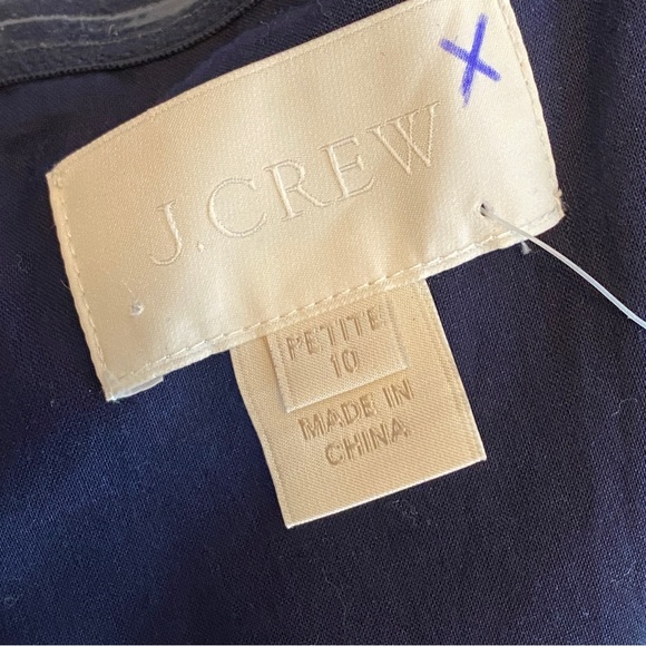J. Crew cocktail dress, strapless, sweetheart neckline, navy, size 10P - Picture 6 of 11